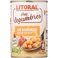 Los mejores  - LITORAL Hoy Legumbres Garbanzos con su sofrito - Plato Preparado Sin Gluten - Paquete de 15x440g - Total: 6.6kg